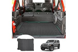 GAFAT J eep Wrangler JL 4XE Plug-in Hybrid 2021-2024 2025 Tappetino per Bagagliaio, Facile da Piegare, Wrangler 4xe 2023 Tappetini TPE Tutte le Stagioni, Scan Originale 3D Bordo Alto, Multifunzione