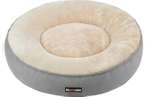 Feandrea Okrągły kosz dla psa, legowisko dla kota pączka, ø 60 cm, jasnoszary PGW060G01