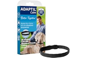 ADAPTIL Calm – Anti-stress pour chien – Collier Moyens et Grands Chiens – Taille M/L
