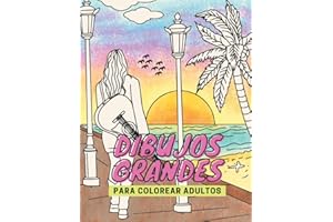 Dibujos grandes para colorear adultos: 45 sencillas láminas para colorear adultos, niños y personas mayores | paisajes para colorear, animales y ... colorear para adultos hartos de los mandalas