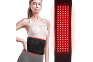 HOTTOERAK Lampe Infrarouge Ceinture, 105LEDs Red Light Therapy, 660nm & 850nm Lumiere Rouge Thérapie avec Minuterie, Lumière Rouge Coussinet Flexible Portable pour la Taille, le Dos et le Cou