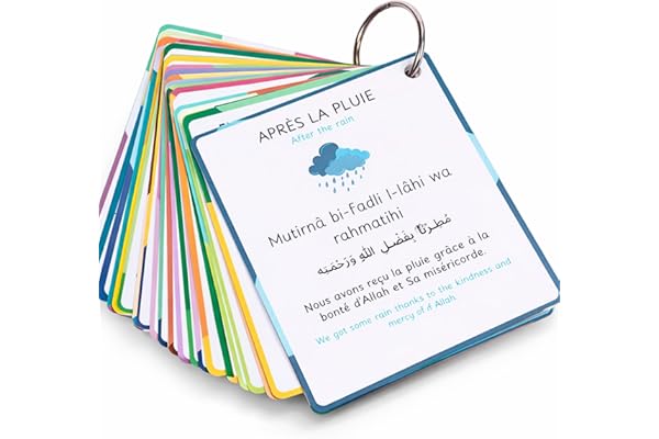 Apprendre l’Islam aux Enfants, Cartes d’invocations pour Enfant Musulman, +40 duas Quotidiennes la citadelle du Musulman, Facile et Pratique, Eid, Ramadan, Format Poche