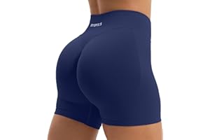 JOYSPELS Scrunch Butt Sport Gym Shorts Damen, V Förmige Bund Kurze Sporthose Damen Radlerhose High Waist Booty Shorts Po Push Up
