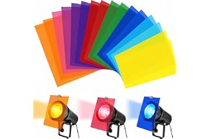 Ferizzia 16 stycken genomskinliga färgfilter, 8 färger, 29,7 x 21 cm, gelfilter, PVC-färgfilm, färgkorrigering, för fotografi, blixt belysning, kameraljus