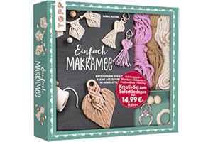 Kreativ-Set Einfach Makramee. Mit Anleitungsbuch und Material: Box (24 x 21,5 x 3,5 cm), Buch (32 S., DIN A5, Softcover), 30 m Garn in 3 Farben, Holzperlen, Holzring, Herzkarabinier (Kreativ-Sets)