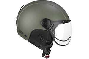 CGM EBI Casque de Ski Unisexe Adulte, Vert Mat, XS (53-54 cm)