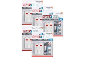 SEUENELF Tesa Verstellbarer Klebenagel für Tapeten und Putz/Selbstklebender Nagel von tesa Powerstrips / 2 x 1 kg Halteleistung (1 kg - 10 Nägel)
