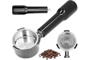 PILIPANE Filtr bez dna 51 mm, filtr bez dna nagi, w zestawie kosz na filtry, filtr do kawy bez dna ze stopu cynku 3 uszy do DELONGHI ECP3420 685 680