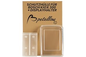 Petellow Set di custodie per display Bosch Kiox 300 e supporto per Dispaly, compatibile con Bosch Kiox 300(BHU3600) e copertura protettiva per presa smartphone (BSP3200d