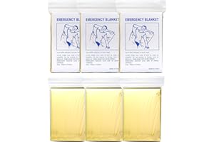 Vordas Couverture de Survie d'urgence, 6 Pièces Couvertures de Survie Reutilisable, Idéal pour Camping, Randonnée, Premiers Soins, 210 x 160 cm
