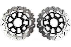 Arashi Front Brake Discs Disks and Pads Kit for Kawasaki ZZR 1400 ABS 2008-2015 / GTR1400 2008-2015 Rotors Motorcycle Accessories GTR 1400 Black