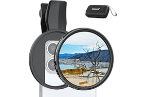 NEEWER 67mm Variabler ND Filter kompatibel mit iPhone, Clip On ND2-32 Graufilter Handy Kamera Objektiv Fotografie Zubehör Set, kompatibel mit iPhone 16 15 Pro Max Plus 16e 14 13 mini 12, FL-B25