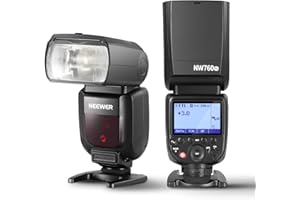 NEEWER NW760-N TTL Flash Speedlite Compatible with Nikon DSLR Cameras, 76Ws GN60 2.4G 1/8000s HSS Speedlight, TCM Conversion, 230 Full Power Flashes, 0.1-2.7s Fast Recycling Flashlight