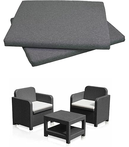 Cuscino Impermeabile Per Giardino - Antracite 50x40x12cm | Resistente UV Per Rattano | Interni/Esterni - Foto 5