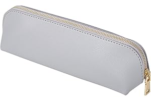 ‎FYORE Mäppchen Leder Federmäppchen Teenager Stiftetasche Stiftemappe Unisex Federtasche für Schule & Büro Teen den Schulanfang Geschenk (Wolken Grau)