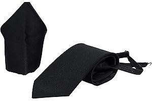 PB Pietro Baldini cravatta e fazzoletto uomo - Cravatta con elastico pre-annodata e fazzoletto da taschino in microfibra - Made in Italy - 51 x 7 cm