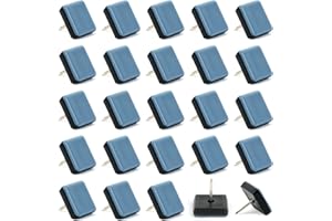 VABNEER Deslizadores Cuadrados con Clavos para Muebles, 24 Piezas Almohadillas de Teflón 25x25mm, para Todo Tipo de Suelos Duros y Alfombras