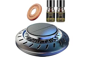 Kwak's Désodorisant de voiture, diffuseur d'huiles essentielles rotatif pour aromathérapie, décoration de voiture, accessoires d'intérieur de voiture (noir)