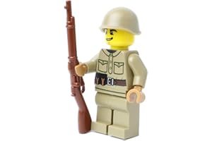 BRICKSSTUFF Soldato Russo | Equipaggiato con BrickArms Mosin Nagant e Casco | Figura Custom Stampata