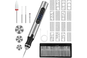 Euakee USB Ładowany długopis do grawerowania, Mini grawer elektryczny DIY bezprzewodowe narzędzia obrotowe, przenośne narzędzie do grawerowania do biżuterii z drewna metalu kamienia tworzywo sztuczne