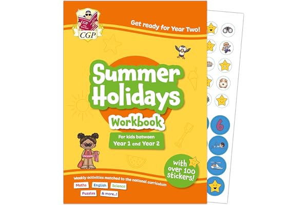 Cgp Summer Holidays Activity Workbook - For Kids Between Year 1 And Year 2 (ages 5-6) cover art