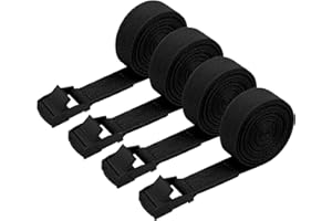 HOOPOE Correa de Amarre,Cinchas de Amarre Pequeñas,4 Piezas Ajustable Cincha,2,5cmx3m Eslingas de Amarre,Cinchas de Amarre Carraca para Bicicleta,Motocicletas