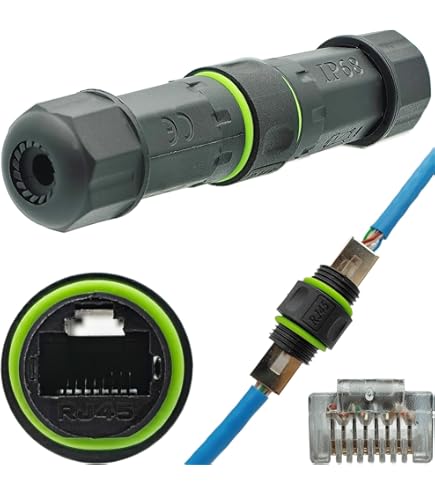 CTRICALVER Accoppiatore RJ45 Impermeabile IP68 - 2 Pezzi Connettore Ethernet Femmina/Femmina Per Esterni - Foto 7