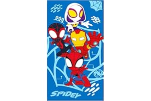 Serviette de plage Aymax pour enfants - Serviette de bain - Polyester - 70 x 140 cm - Spidey