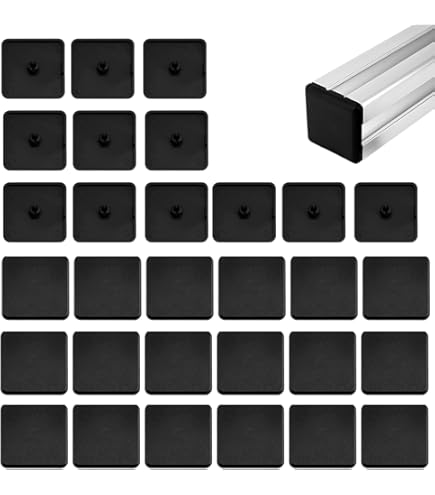 Endkappen Für Aluprofil 40x40 - 12 Stück Schwarze Abdeckkappen