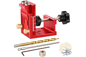IDONG pocket hole jig Set， schrägloch bohrschablone，Taschen-Dübellochklemmen vorrichtungs set，Holzbearbeitung verstellbarer Sacklochbohrer Schalungsschienenpositionierer