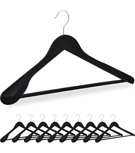 SONGMICS 30 Grucce Per Pantaloni, In Velluto Con Ponte E Clip, Sottili