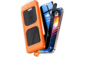 TOCOL 2 Piezas Protector Pantalla de Privacidad para iPhone 16 Pro Max, Alineación Automática para Una Instalación Rápida, Sin Burbujas, Antiespia Cristal Templado de Dureza 9H+Inastillable
