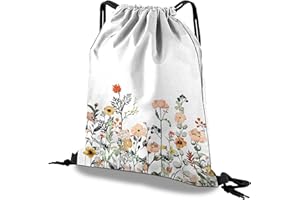 Deokke Sac à dos avec cordon de serrage,sac de sport imperméable,Applicable à gym,la plage les voyages,Yoga,joli sac à dos,pour homme et femme