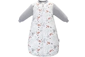 MIRACLE BABY 3.5 TOG Baby Wearable Blankets 0-6 6-18 Months 100% Cotton Long Detachable Sleeves‌ for Girl Boys