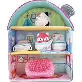 Squishville SQM0513: Set di accessori - Glam Makover, mini squishmallow super morbidi, personaggi di peluche da 5 cm con accessori