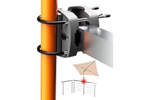 4smile Sonnenschirmhalter Balkongeländer SunnyEasy, Anthrazit - Funktionale Sonnenschirm Halterung Balkon, flexibel montierbar - Schirmhalterung Balkongeländer ersetzt Sonnenschirmständer Balkon