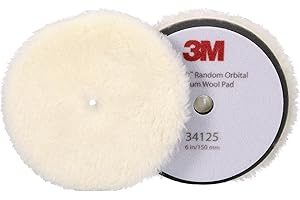 3M Perfect-It Polierpad mit Polierfell für Exzenter Poliermaschine, medium, weiß, 150 mm (6 in), 34125