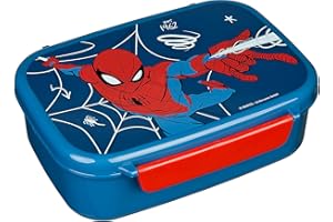 SCOOLI Under Porta Merienda Spiderman Plástico Duro Azul