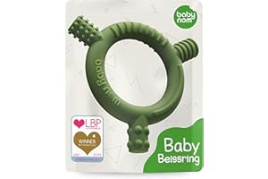 Baby Nom ® Beißring Baby Kühlend - BPA-Frei Beissring Baby Kühlend, Zahnungshilfe Baby, Greifling Baby, Beißspielzeug Baby, Greifspielzeug Baby zum Baby Zahnen, Teething Toy Baby, Kauspielzeug Baby