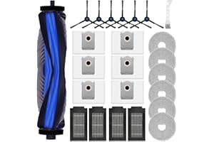MOUPAA Kit d'accessoires de 24 pièces pour aspirateurs Ecovacs Deebot T50 Max /T50 Pro /T50 Omni /T50 Pro Omni, 1 Brosse Principale, 4 filtres HEPA, 6 serpillères, 6 Sacs à poussière, 6 brosses