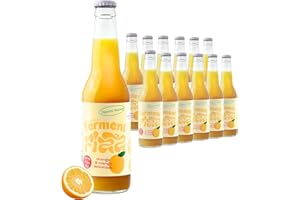 GUT FOOD FERMENT Ferment Fizz Orange & Mango - Lacto-Fermented Sparkling Lemonade - 4.5g Prebiotic Fibre - Functional Fizzy Drink with Gut Health Support - Healthy Kombucha Alternative - 12 x 330ml Glass