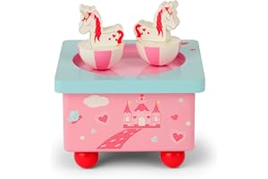 Mousehouse Gifts - Wooden Unicorn Music Box for Children, Charming Nursery Decoration for Boys and Girls