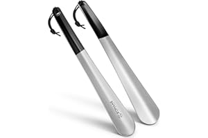 ZOMAKE Długa Łyżka do Butów, 30cm Metalowa Łyżka dla Mężczyzn, Kobiet, Seniorów, Pomocnik do Zakładania Butów z Liną