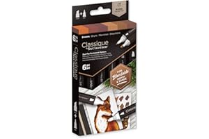 Crafter's Companion Spectrum Noir Classique Blend Alcohol Marker Dual Nib Pens Set-Browns-Pack of 6, One Size
