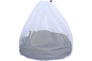 MEETTIKEY sacchetti lavatrice Per Camicie, Sacco Per Biancheria Riutilizzabile In Rete Spessa, Per Pantaloni, Calzini, Biancheria Intima (1 borsa per biancheria con coulisse 60 * 80 cm)
