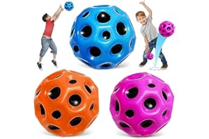 SFSSHUI 3 Stück Astro Jump Ball High Bounce Hole Ball Sprünge Gummiball Hohe Springender Gummiball High Jumps Gummibal Hohe Springender Space Ball Spielzeug Planeten Hüpfbälle Für Kinder im Freien