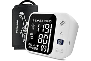 BESTYKS Blood Pressure Monitors,Blood Pressure Monitor Approved UK,Bp Monitor Large Cuff,Machine Medical Bp Monitor Upper Arm Bp Cuff for Home Heart Rate Hypertension Monitor,Cuff 22-36Cm LCD Display