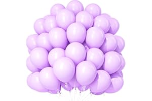 Teselife Palloncini Viola Pastello, 100 Pezzi 12 Pollici Palloncini Macaron Viola, Palloncini Viola per Ragazze Donne Compleanno Anniversario Matrimonio Fidanzamento Baby Shower Feste Nuziali Decor