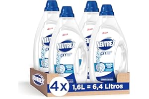 Neutrex Oxy Quitamanchas Líquido Sin Lejía para la ropa Blanco Puro - 1600 ml (Paquete de 4)