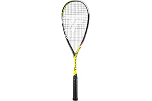 Tecnifibre Unisex Adult CARBOFLEX 125 Cannonball Raqueta de Squash, Negro, Amarillo, Talla única